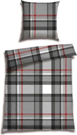 Schiesser Bettwäsche Talisa aus weicher Baumwolle in karierter Optik, Feinbiber, 2 teilig, MADE IN GREEN by OEKO-TEX®-zertifiziert