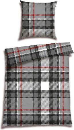 Schiesser Bettwäsche Talisa aus weicher Baumwolle in karierter Optik, Feinbiber, 2 teilig, MADE IN GREEN by OEKO-TEX®-zertifiziert