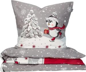 Schiesser Bettwäsche "Telso aus weicher Baumwolle mit süßen Pinguinen" 2 Stk. Made in Green