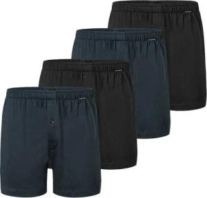 Schiesser Boxershorts 4er Pack Singel-Jersey (Spar-Set, 4-St) Boxershorts - Baumwolle - mit Eingriff - Atmungsaktiv