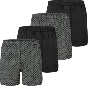 Schiesser Boxershorts 4er Pack Singel-Jersey (Spar-Set, 4-St) Boxershorts - Baumwolle - mit Eingriff - Atmungsaktiv