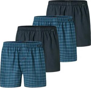 Schiesser Boxershorts 4er Pack Web (Spar-Set, 4-St) Boxershorts - Baumwolle - mit Eingriff - Atmungsaktiv