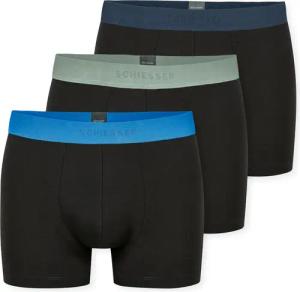 Schiesser Boxershorts "95/5 Multipacks" 3er Pack, mit farblich abgesetztem, sportlichem Logo-Webgummibund