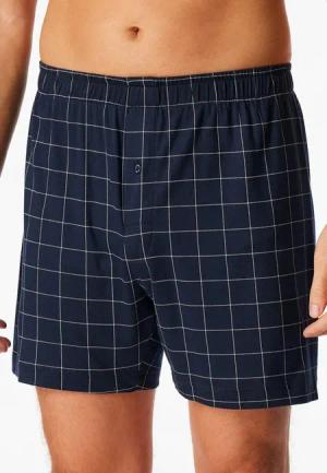 Schiesser Boxershorts Fine Interlock elastischer Bund, kariert, Baumwolle, weich