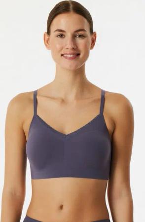 Schiesser Bustier Invisible Soft Lace herausnehmbare Pads, V-Ausschnitt, Spitze vorn, Lasercut-Abschlüsse