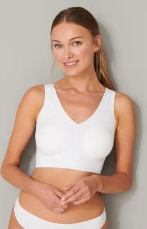 Schiesser Bustier "Invisible Soft" Microfaser, Lasercut-Abschlüsse, V-Ausschnitt