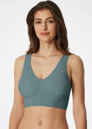 Schiesser Bustier Invisible Soft Microfaser, Lasercut-Abschlüsse, V-Ausschnitt