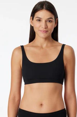 Schiesser Bustier "Pure Rib" sanft stützendes Unterbrustband, Doppelripp-Qualtiät, elastisch