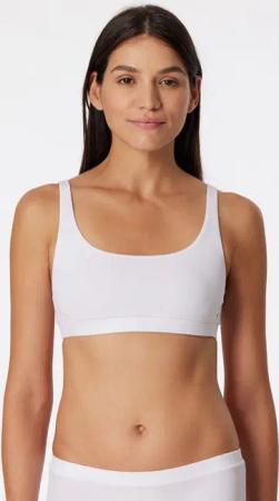 Schiesser Bustier Pure Rib sanft stützendes Unterbrustband, Doppelripp-Qualtiät, elastisch