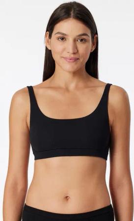 Schiesser Bustier Pure Rib sanft stützendes Unterbrustband, Doppelripp-Qualtiät, elastisch