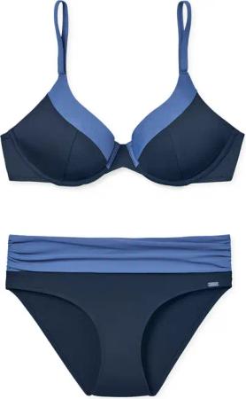 Schiesser Damen Bügel-Bikini Aqua Sea Blossom