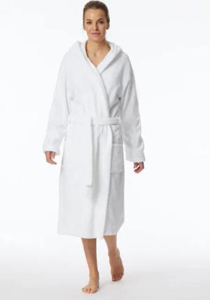 Schiesser Damenbademantel "Essentials" mit kuscheliger Kapuze