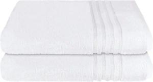 Schiesser Duschtücher Milano aus 100% Baumwolle mit eleganter Bordüre in Hoch-Tief-Optik, Frottier (Set, 2-St), Made in Green