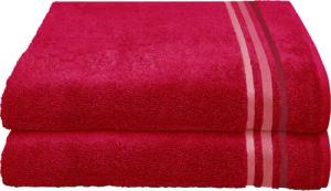 Schiesser Duschtücher "Skyline Color aus 100 % Baumwolle mit eleganter Streifenbordüre" MADE IN GREEN by OEKO-TEX