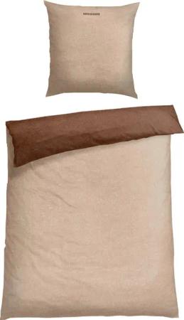 Schiesser Feinbiber-Bettwäsche »Doubleface« - braun