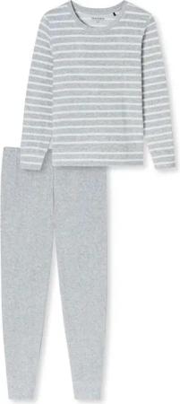 Schiesser Frottee-Pyjama-Set - Damen - Gr. 36 - grau/gestreift