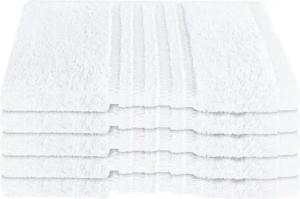 Schiesser Gästehandtücher Milano aus 100% Baumwolle mit eleganter Bordüre in Hoch-Tief-Optik, Frottier (Set, 5-St), Made in Green