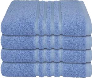 Schiesser Handtücher Milano aus 100% Baumwolle mit eleganter Bordüre in Hoch-Tief-Optik, Frottier (Set, 4-St), Made in Green