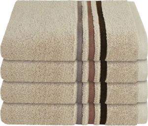 Schiesser Handtücher Skyline Color aus 100 % Baumwolle mit eleganter Streifenbordüre, Frottier (Set, 4-St), MADE IN GREEN by OEKO-TEX®