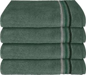 Schiesser Handtücher Skyline Color aus 100 % Baumwolle mit eleganter Streifenbordüre, Frottier (Set, 4-St), MADE IN GREEN by OEKO-TEX®