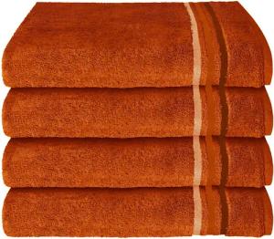 Schiesser Handtücher Skyline Color aus 100 % Baumwolle mit eleganter Streifenbordüre, Frottier (Set, 4-St), MADE IN GREEN by OEKO-TEX®