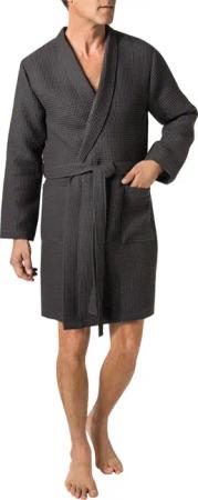 Schiesser Herren Bademantel grau unifarben