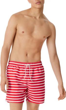 Schiesser Herren Badeshorts rot Gestreift