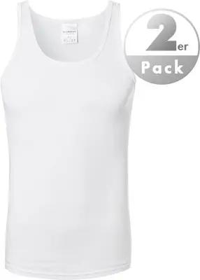 Schiesser Herren Feinripp Shirt weiß Baumwolle & Mix unifarben