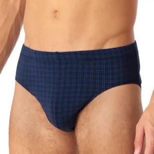 Schiesser Herren Minislip blau Baumwolle & Mix Gemustert