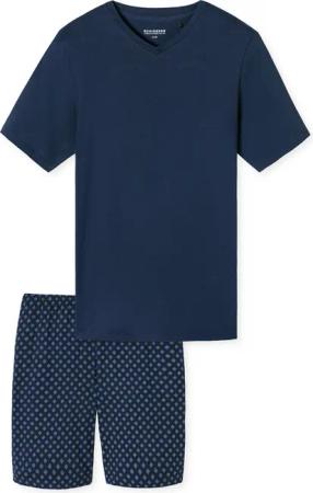 Schiesser Herren Pyjama Schlafanzug kurz - Casual Essentials 1er Pack