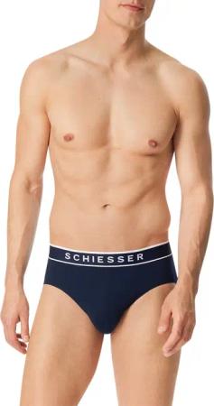 Schiesser Herren Rio-Slip blau Baumwolle & Mix unifarben
