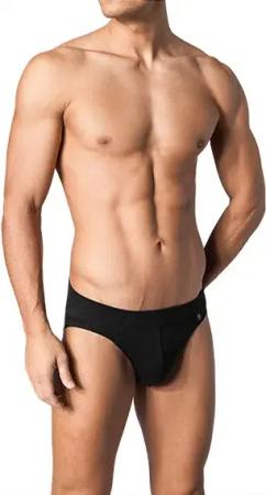 Schiesser Herren Rio-Slip schwarz Baumwolle & Mix unifarben