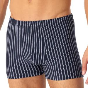 Schiesser Herren Shorts blau Baumwolle & Mix Gestreift