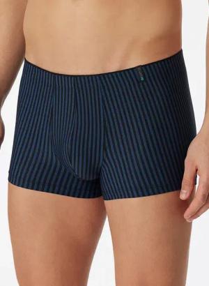 Schiesser Herren Shorts blau Viskose/Modal Gestreift