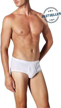 Schiesser Herren Slip weiß Baumwolle unifarben