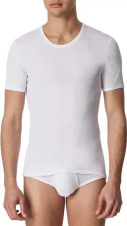 Schiesser Herren T-Shirt weiß Baumwolle