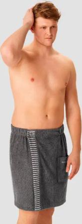 Schiesser Kilt Rom aus weicher Baumwolle, saugstark und 3-fach weitenverstellbar, Kurzform, Frottier, Knöpfe, MADE IN GREEN by OEKO-TEX®