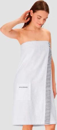 Schiesser Kilt Rom aus weicher Baumwolle, saugstark und 3-fach weitenverstellbar, Kurzform, Frottier, Knöpfe, MADE IN GREEN by OEKO-TEX®