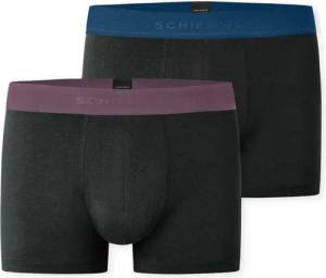 Schiesser Lange Unterhose 95/5 Multipacks (2er Pack) mit farblich abgesetztem, sportlichem Logo-Webgummibund