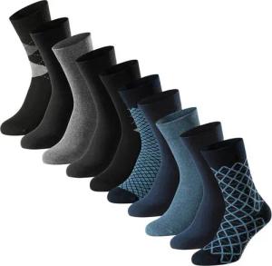 Schiesser Langsocken 10er Pack Bluebird (Spar-Set, 10-Paar) Socken - Baumwolle - Atmungsaktiv - Druckfreier, bequemer Bund