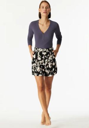 Schiesser Loungepants "Mix + Relax" elastischer Bund, Viskose, seitliche Taschen, weites Bein