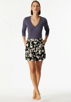 Schiesser Loungepants Mix + Relax elastischer Bund, Viskose, seitliche Taschen, weites Bein