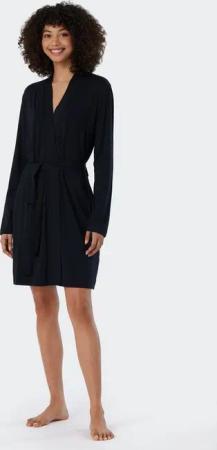 Schiesser Morgenmantel "Essentials", Kurzform, Modal, Kimono-Kragen, Gürtel, mit Kimono-Schnittform mit dezentem Glanz
