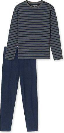 SCHIESSER Pyjama anthrazit  grau | 48