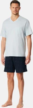 Schiesser Pyjama Comfort Essentials (Set, 2 tlg) Schlafanzug - Baumwolle - Atmungsaktiv - Set aus T-Shirt und Shorts