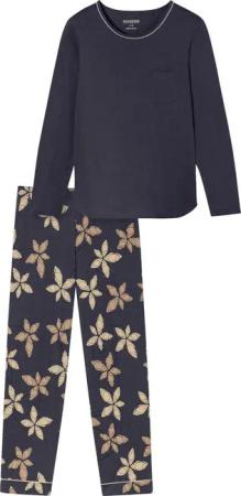Schiesser Pyjama Damen-Schlafanzug Single-Jersey gemustert
