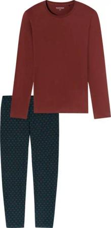 Schiesser Pyjama Herren-Schlafanzug Single-Jersey gemustert