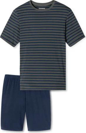 Schiesser Pyjama Schlafanzug kurz - Casual Essentials (2 tlg) schlafanzug schlafmode bequem