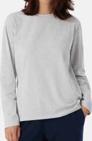 Schiesser Pyjamaoberteil Mix & Relax Organic Cotton (1-tlg) Schlafanzug Shirt langarm - Baumwolle