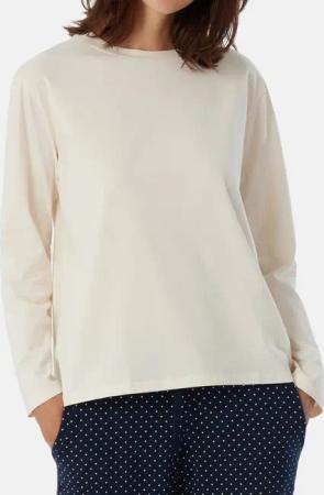 Schiesser Pyjamaoberteil Mix & Relax Organic Cotton (1-tlg) Schlafanzug Shirt langarm - Baumwolle